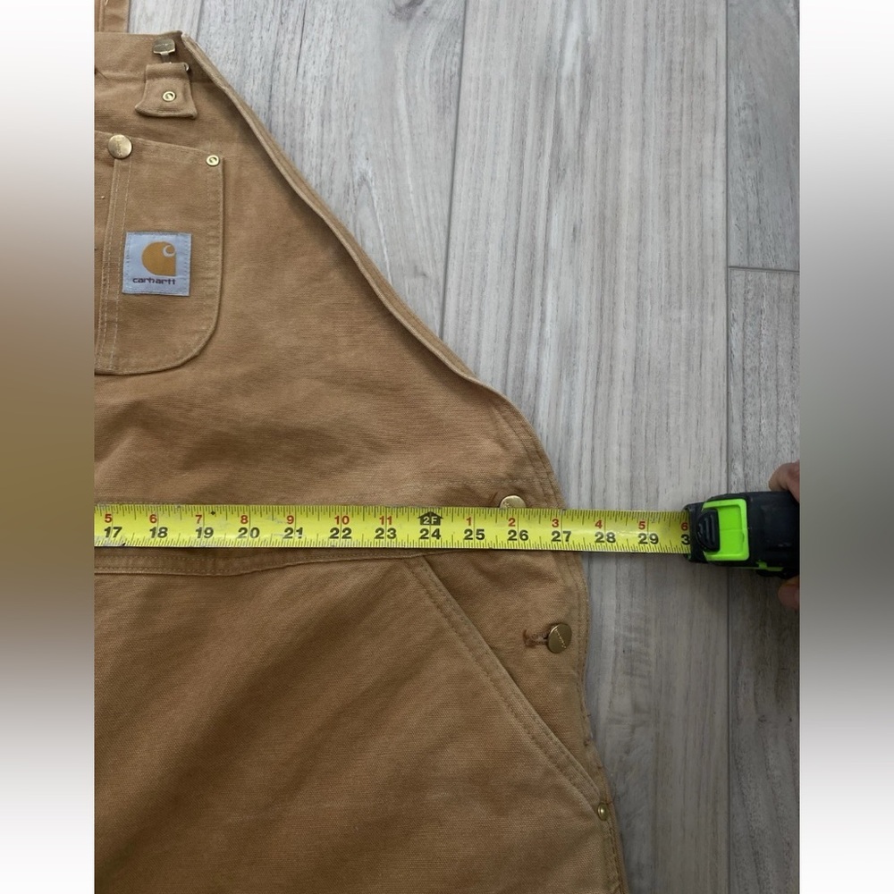 CARHARTT Brown, Bib‎ Overalls Lined  Workwear, Men’s Long Overalls, - Picture 14 of 16